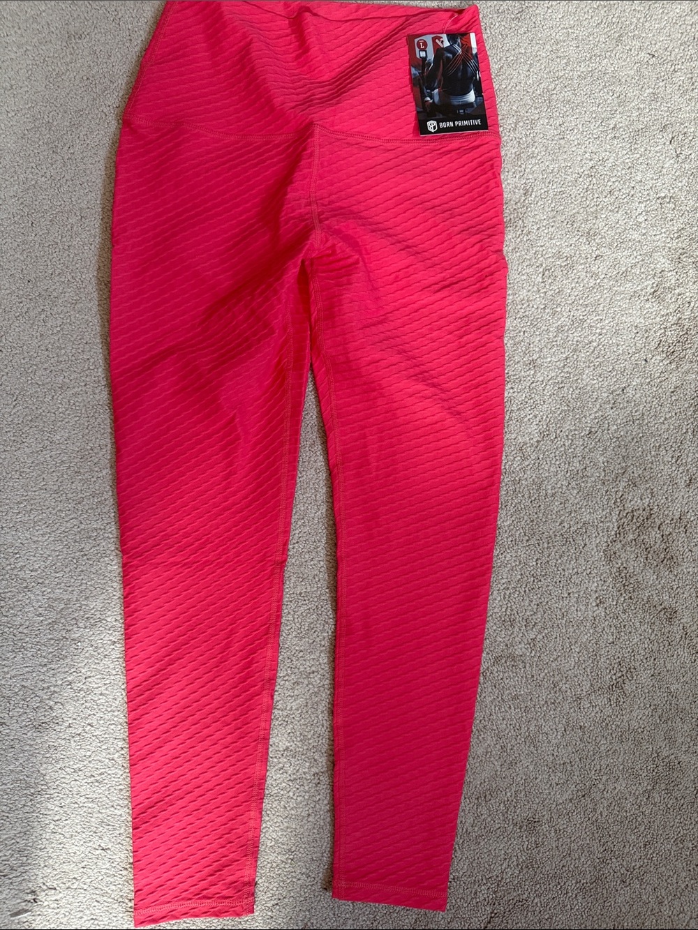 Born Primitive Paragon  Fiery Rose 
textured leggings with scrunch back
